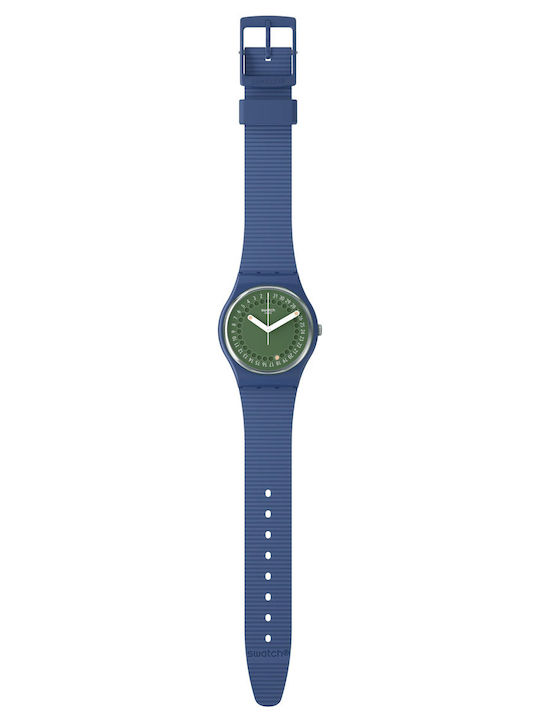 Swatch Swatch Women's Watch with Navy Blue Rubber Strap
