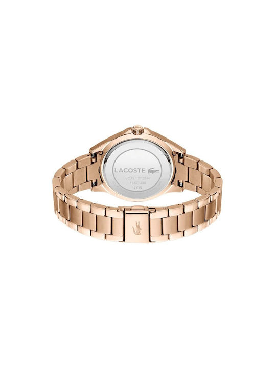 Lacoste Γυναικείο Ρολόι 36mm Μπαταρίας με Ροζ Χρυσό Μεταλλικό Μπρασελέ