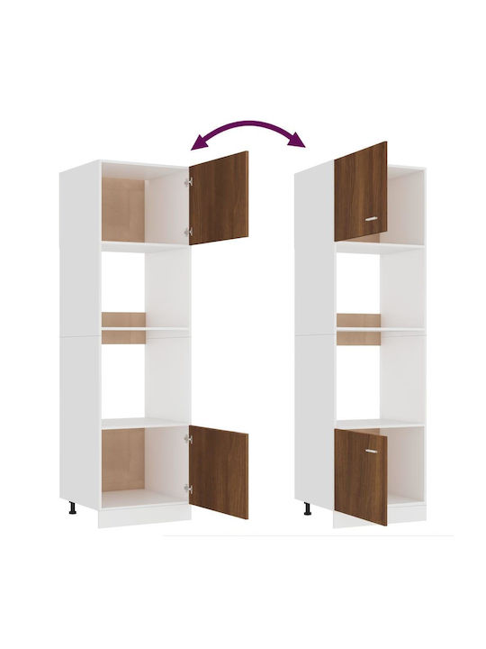 Oberschrank für Ofen Boden Brown Oak 60x57x207Stück