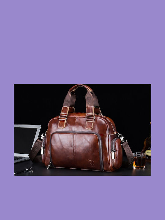 GWB-047 Leather Men's Briefcase Brown