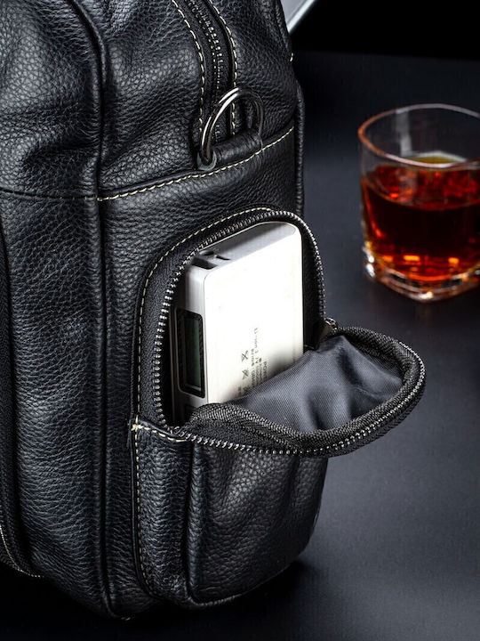 Δερμάτινος Ανδρικός Χαρτοφύλακας Μαύρος