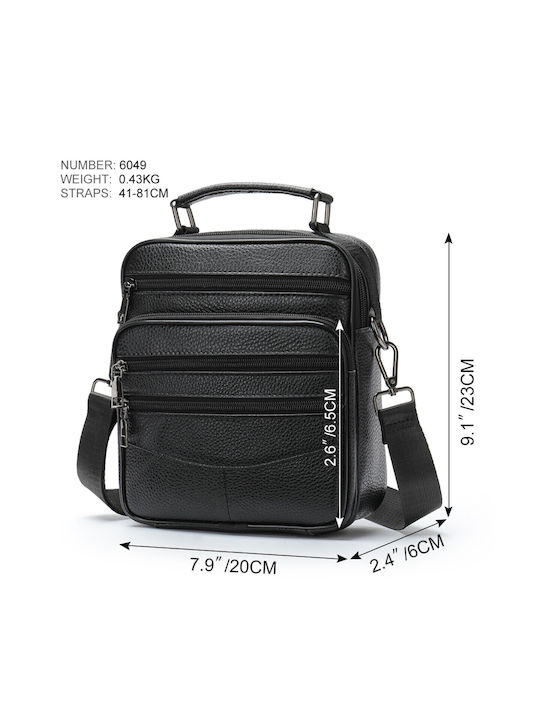 Leder Herrentasche Bote Schwarz