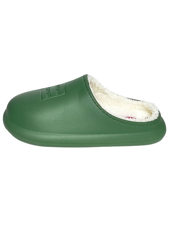 Mitsuko Women's Slipper In Green Colour