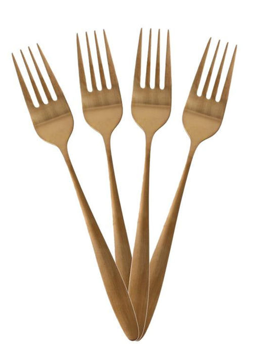 The Home Deco Factory 16-Piece Stainless Steel 18/10 Copper Cutlery Set