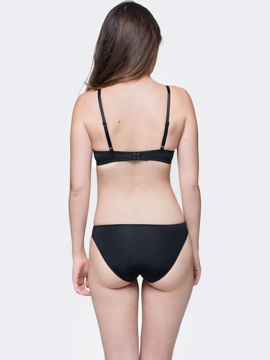 Makayla Bra with Light Padding Underwire Black/Brick