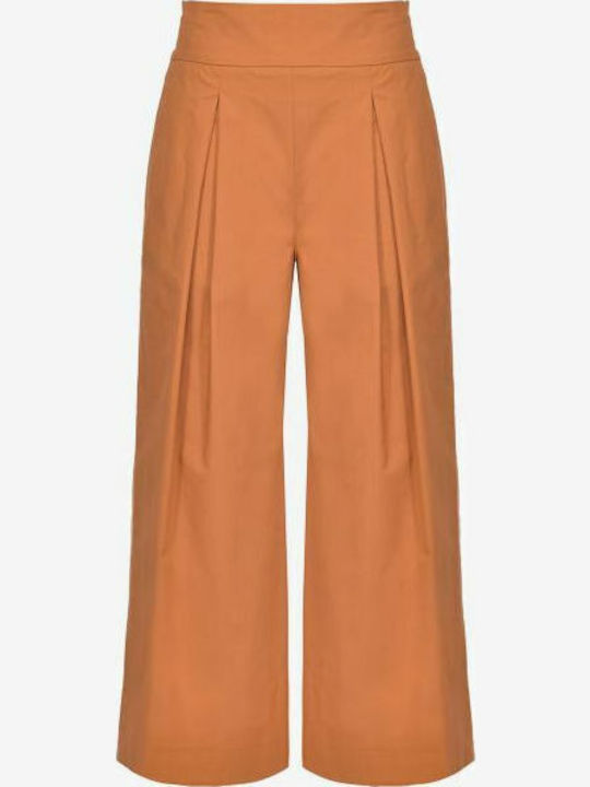 Teso 4 Femei Talie înaltă Din material textil Pantaloni cu elastic Evazați Portocalie