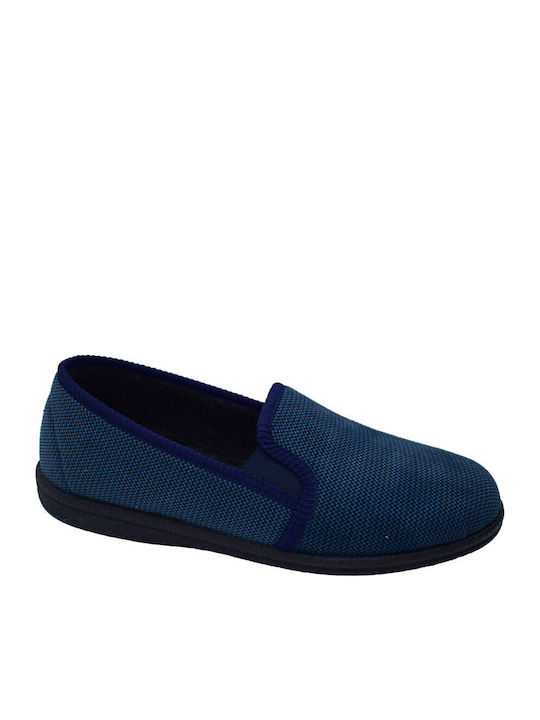 Men's Printed Heel Enclosed Slippers Blue