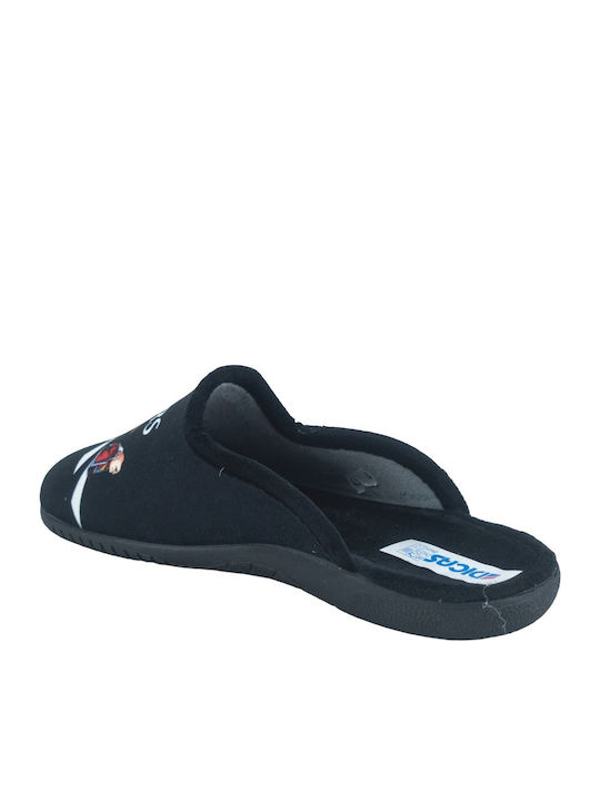 Papuci bărbați iarna cu modele Negri