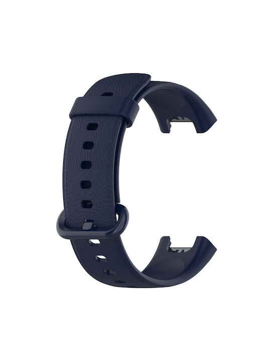 Litchi Texture Strap Synthetic Leather Blue (Mi Watch Lite)