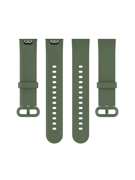 Litchi Texture Strap Synthetic Leather Dark Green (Mi Watch Lite)
