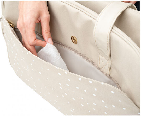 Kikka Boo Shoulder/Hand Diaper Bag Chelsea Dots Beige 43x16x28cm.