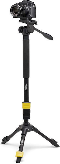 Monopie Manfrotto National Geographic Camara De 4 Secciones Color Negro