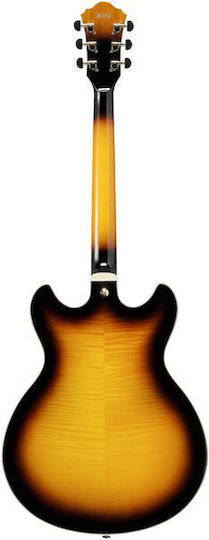 Ibanez AS93FM-AYS Electric Guitar ES with HH Pickup Configuration Antique Yellow Sunburst