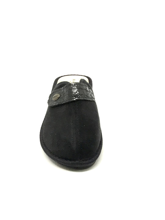 Women's winter slippers Mini Max PU06-Black