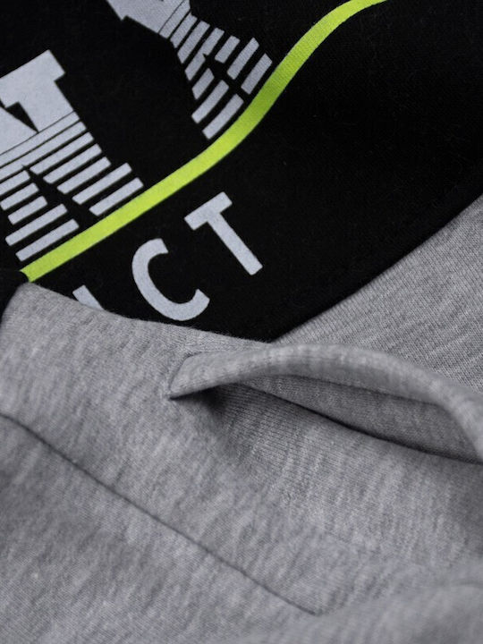 Kids Sweatshirt Cardigan Cotton with Hood Gray