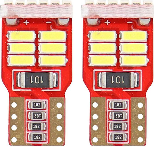 AMiO Λάμπες Αυτοκινήτου T10 / W5W Canbus LED 5600K Ψυχρό Λευκό 12V 2.2W 2τμχ /AM