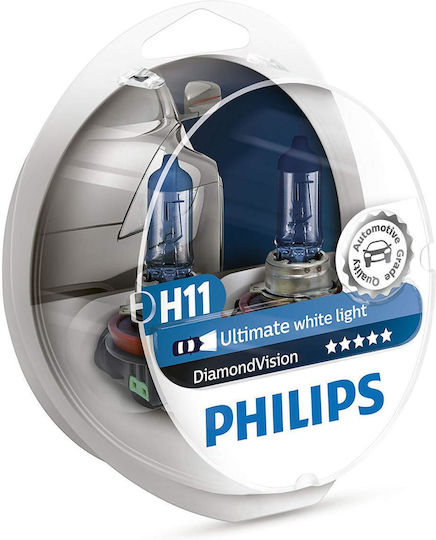 Philips Lamps Car Crystal Vision H11 Halogen 4300K Natural White 12V 55W 2pcs
