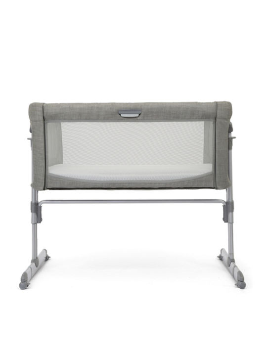 Joie Λίκνο Roomie Glide με Στρώμα, Πλαϊνό Άνοιγμα και Ρόδες Foggy Grey