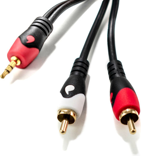Bridge Cable Кабел За Звук 3,5 мм Мъжки - RCA Мъжки Черен 5м 30288B