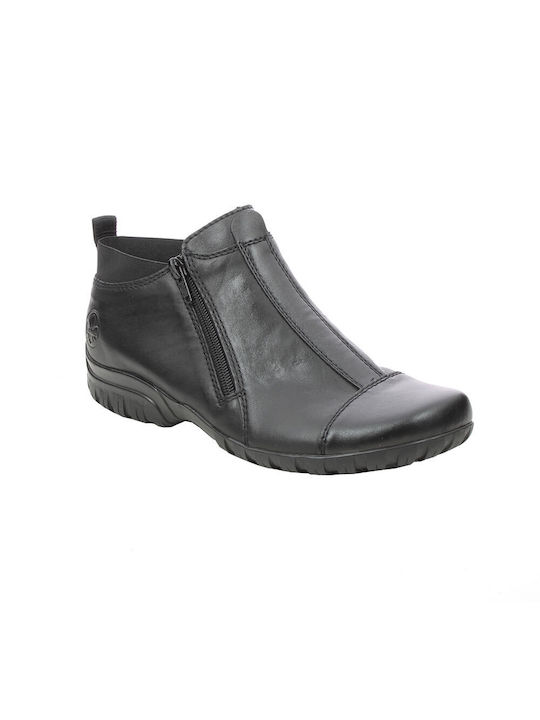 Rieker Leather Women's Ankle Boots Black