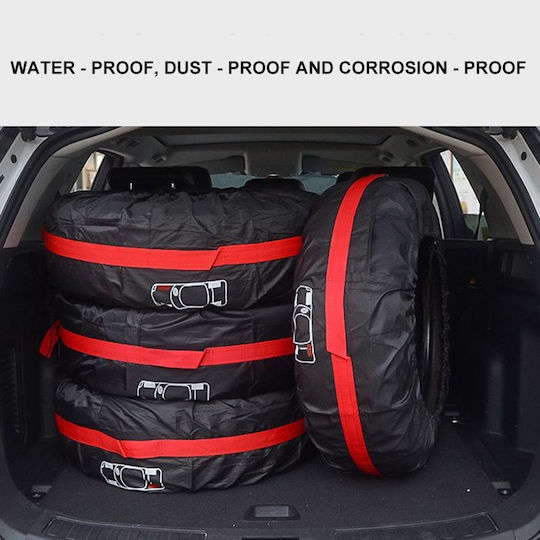 RAZ211 Covers for Car Tires 76.4cm 4pcs Black