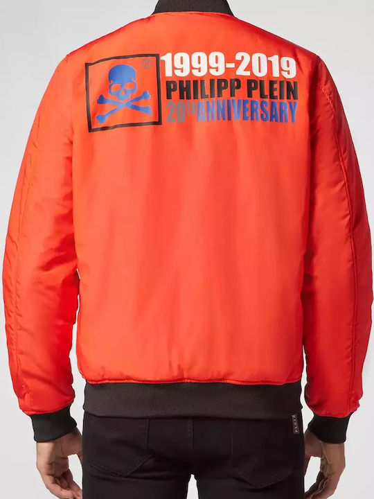 Philipp Plein Herren Jacke Bomber Orange