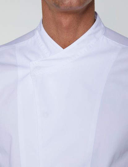 Ayo Mantel Koch 100% Mikrofaser Unisex Weiß mit Langärmelig 22CJU2