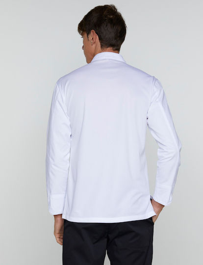 Ayo Mantel Koch 100% Mikrofaser Unisex Weiß mit Langärmelig 22CJU2