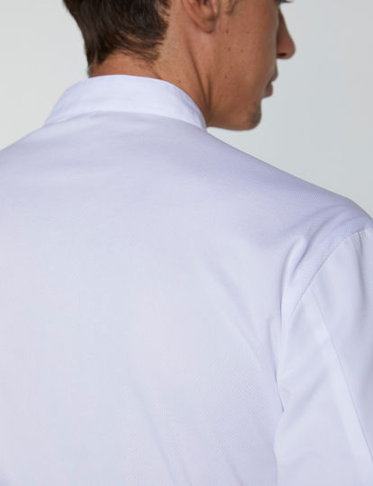 Ayo Mantel Koch 100% Mikrofaser Unisex Weiß mit Langärmelig 22CJU2