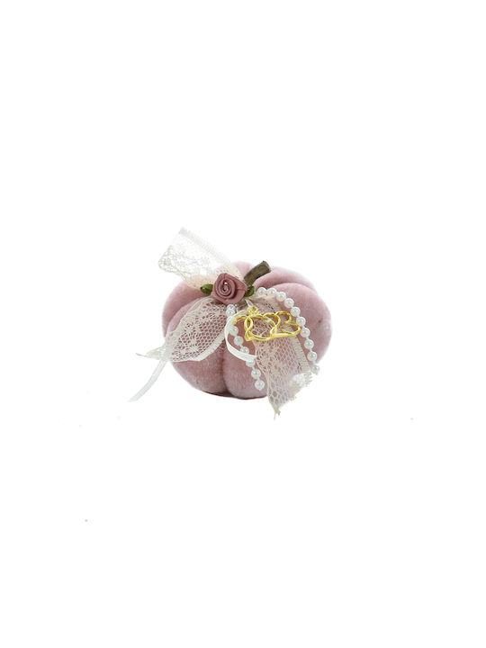 Happyness Tabletop Lucky Charm Pumpkin Pink made of Fabric 7.5x7.5cm 1pcs