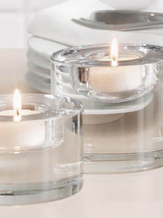 Orrefors Candle Holder suitable for Tealights Crystal Transparent 5.7x5.7cm 1pcs