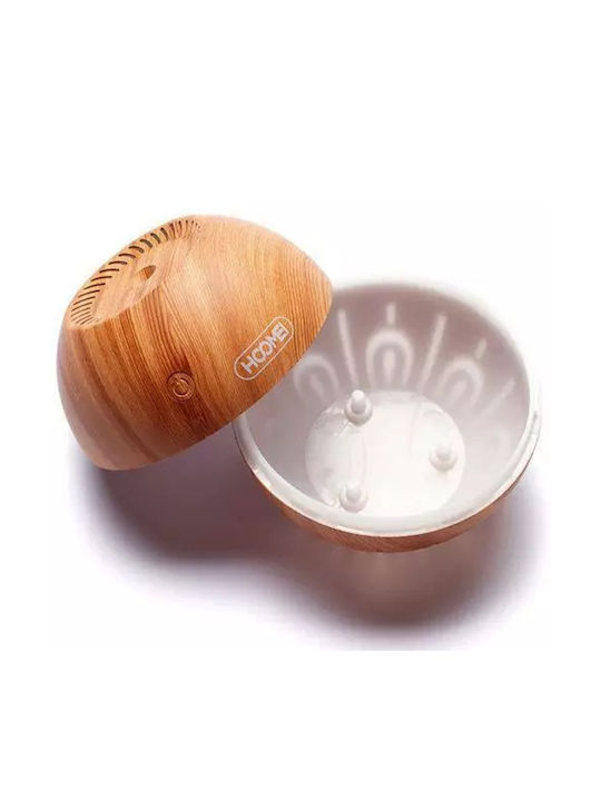 Hoomei Led Συσκευή Αρωματοθεραπείας Καφέ 330ml HM-2233