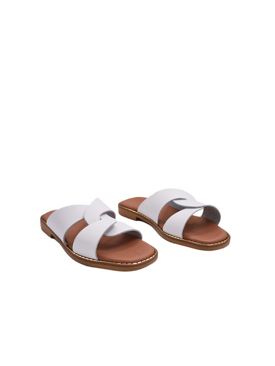 Shoelover women's leather sandal white