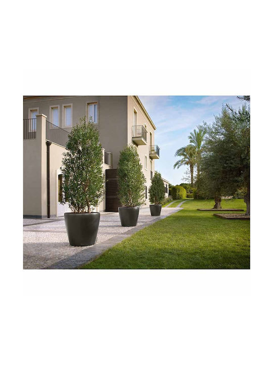 Lechuza Classico Αυτοποτιζόμενη Γλάστρα Πλαστική Charcoal Metallic 36x36x33εκ.