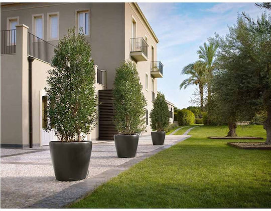 Lechuza Classico Αυτοποτιζόμενη Γλάστρα Πλαστική Charcoal Metallic 36x36x33εκ.