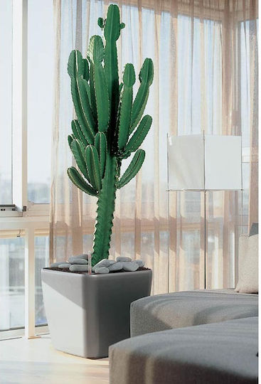 Lechuza QUADRO LS Αυτοποτιζόμενη Γλάστρα Πλαστική Charcoal Metallic 43x43εκ.
