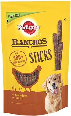 Pedigree Ranchos Delicii în formă de baston pentru câini cu Pui 60gr