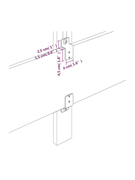 Pat Single Tapițat cu Material Crem pentru Saltea 90x190cm