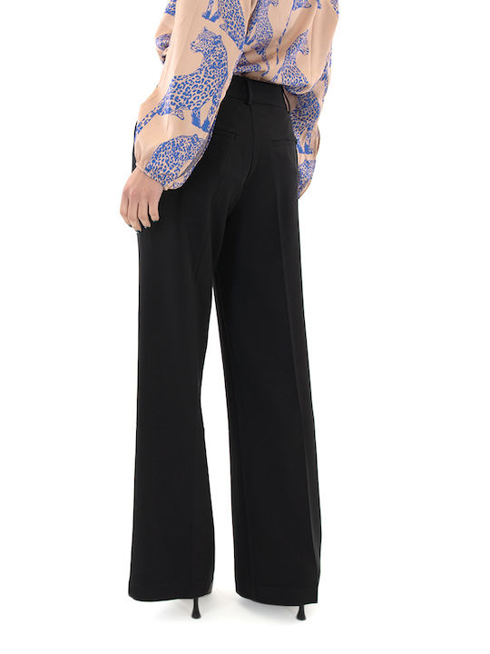 MY T Women's Fabric Trousers Black