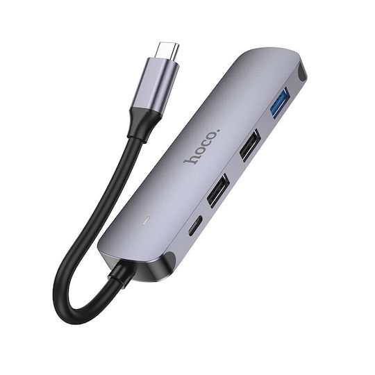 Hoco HB27 USB-C Docking Station mit HDMI 4K PD Gray