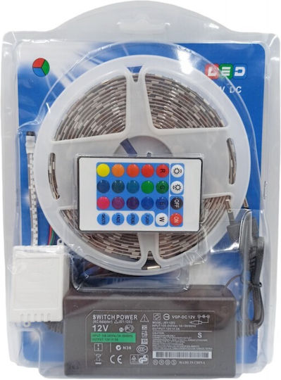 Ταινία LED 12V RGB Φως 5m Τύπου SMD5050