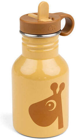Done by Deer Raffi Mustard Kinderflasche Rostfreier Stahl mit Strohhalm Orange 350ml