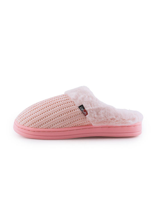 Love4shoes Women's Slipper with Fur In Pink Colour