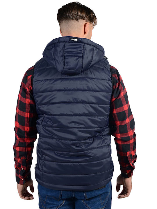 Rebase Ärmellos Herren Jacke Puffer Marineblau