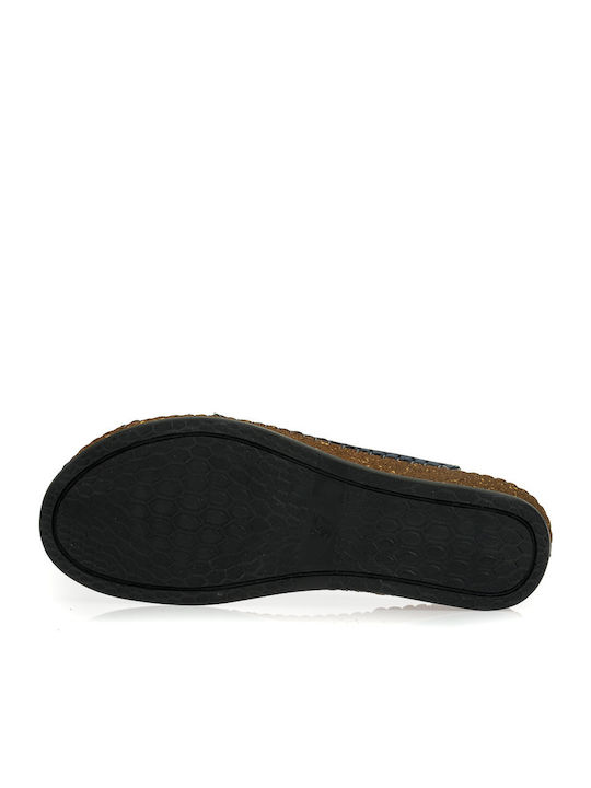 Anatomical Leather Women's Slippers Blue