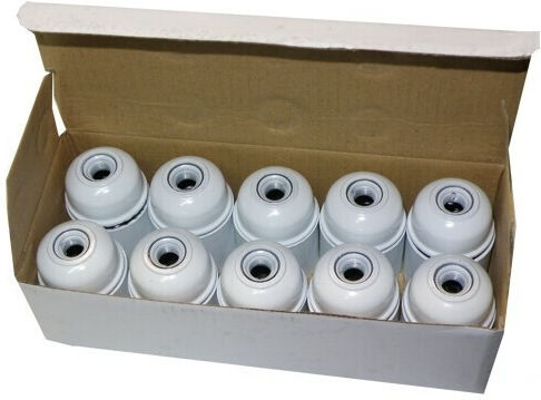 Elvhx Power Socket with Socket E27 in White color Set 1pcs EL521101