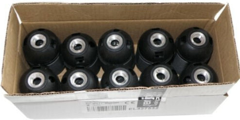 Elvhx Stromstecker mit Steckdosenbuchse E27 in Schwarz Farbe Set 1Stück EL427532