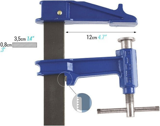 Piher Tools F-1000 Clamp Heavy type Type "F" Maximum Opening 1000mm