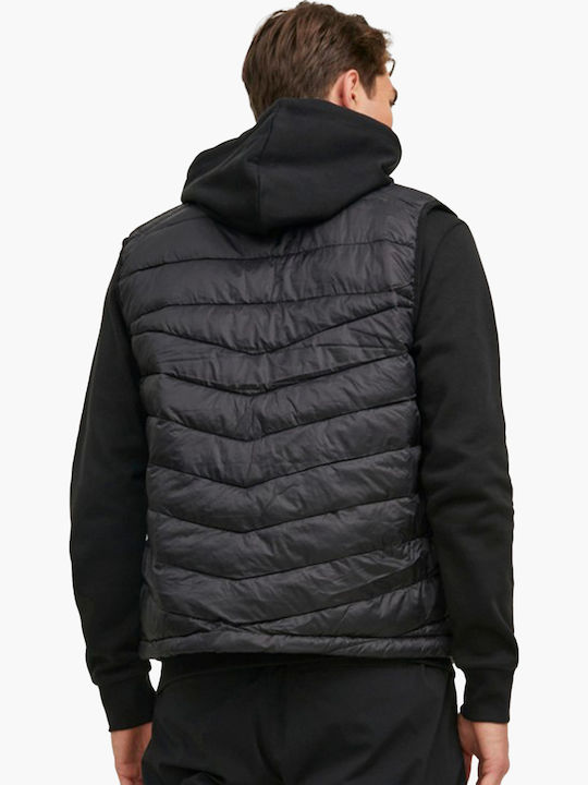 Ärmellos Jacke Puffer Schwarz