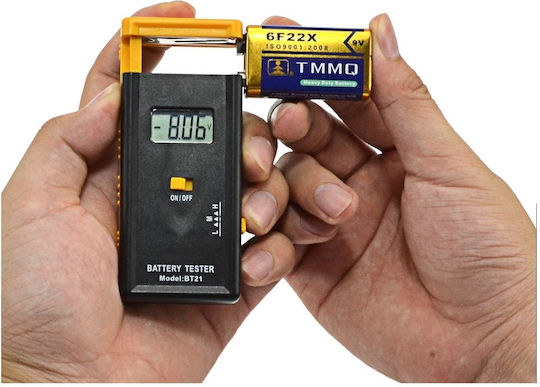 All-Sun BT21 Digitale Batterietester mit Hebel zur Einstellung der Batteriegröße